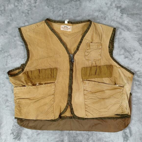 SafTBak Other - VTG 60s SafTBak hunting/shooting outdoors tan canvas zip up vest mens XXL
